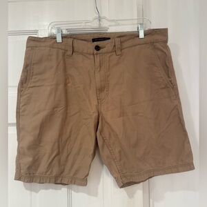 John Varvatos USA Brown Khaki Flat Front Shorts Men’s Shorts